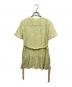 MAISON KITSUNE (メゾンキツネ) SHORT SLEEVE GODET MINI DRESS/ショートスリーブ ゴデット ミニドレス 黄緑 サイズ:SIZE 34：6000円
