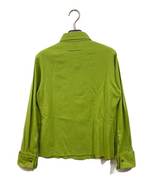 Jean Paul Gaultier FEMME（ジャンポールゴルチエ フェム）Jean Paul Gaultier FEMME (ジャンポールゴルチエ フェム) フリルデザインシャツ 黄緑 サイズ:40の古着・服飾アイテム