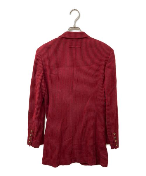 Jean Paul Gaultier FEMME（ジャンポールゴルチエ フェム）Jean Paul Gaultier FEMME (ジャンポールゴルチエ フェム) ウールプリーツ4Bジャケット レッド サイズ:SIZE 40の古着・服飾アイテム