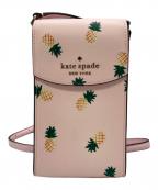 Kate Spade NEW YORKケイト・スペードニューヨーク）の古着「パイナップル柄フォンクロスボディーバッグ」｜ピンク
