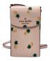 Kate Spade New York（ケイト・スペードニューヨーク）の古着「パイナップル柄フォンクロスボディーバッグ」｜ピンク