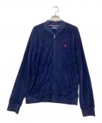 POLO RALPH LAURENポロ・ラルフローレン）の古着「ベロアブルゾン」｜ネイビー