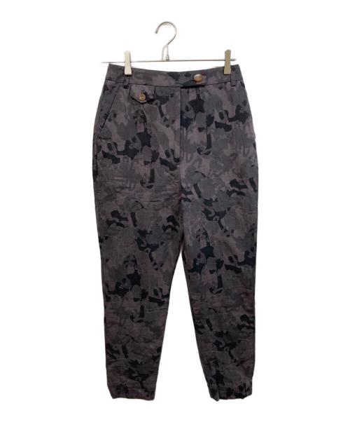 Vivienne Westwood RED LABEL（ヴィヴィアンウエストウッドレッドレーベル）Vivienne Westwood RED LABEL (ヴィヴィアンウエストウッドレッドレーベル) 総柄テーパードパンツ グレー サイズ:	SIZE 2の古着・服飾アイテム