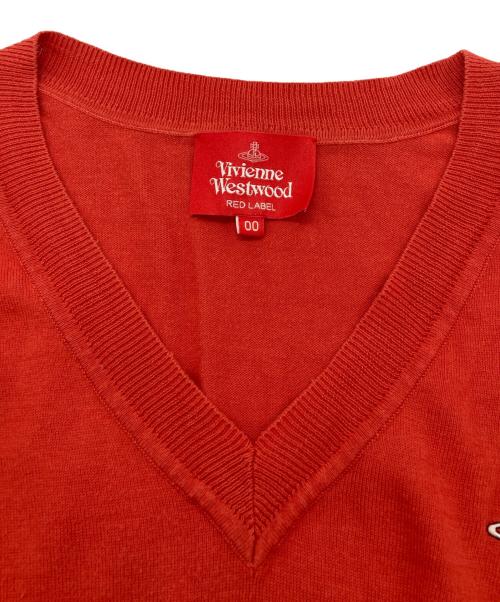 Vivienne Westwood RED LABEL（ヴィヴィアンウエストウッドレッドレーベル）Vivienne Westwood RED LABEL (ヴィヴィアンウエストウッドレッドレーベル) Vネックワンピース レッド サイズ:00の古着・服飾アイテム