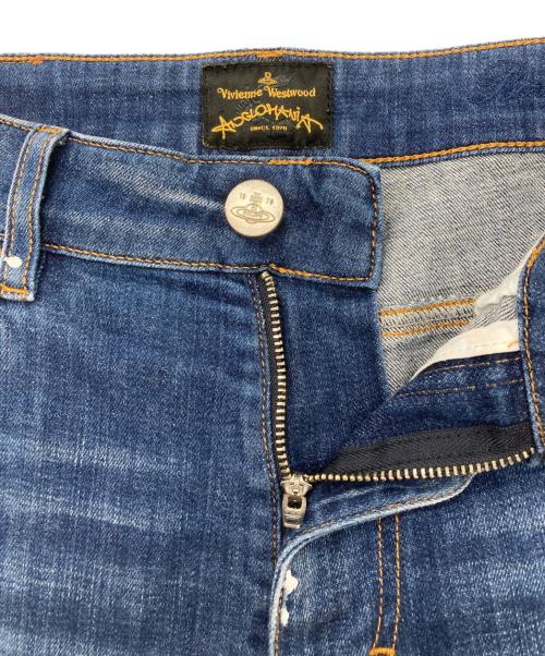 Vivienne Westwood ANGLOMANIA（ヴィヴィアンウエストウッドアングロマニア）Vivienne Westwood ANGLOMANIA (ヴィヴィアンウエストウッドアングロマニア) ダメージ加工デニムパンツ インディゴ サイズ:30の古着・服飾アイテム