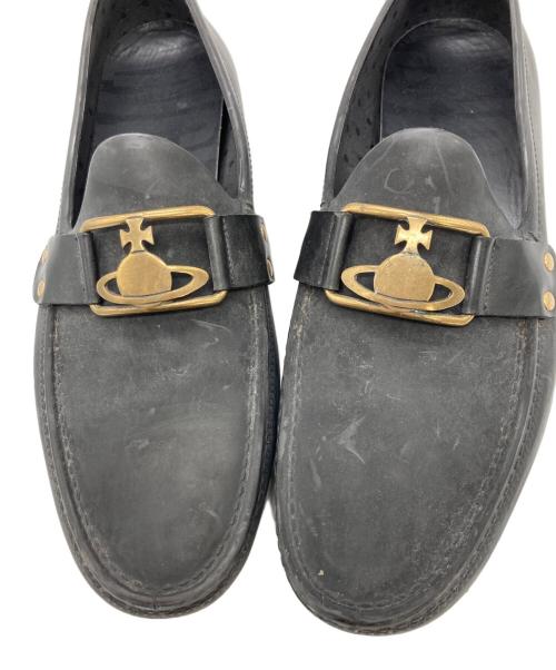 Vivienne Westwood（ヴィヴィアンウエストウッド）Vivienne Westwood (ヴィヴィアンウエストウッド) ラバーモカシンシューズ ブラック サイズ:	SIZE 42の古着・服飾アイテム