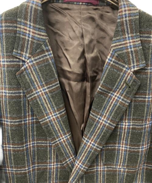 PS Paul Smith（ＰＳポールスミス）PS Paul Smith (ＰＳポールスミス) チェックテーラードジャケット ブラウン サイズ:M2の古着・服飾アイテム