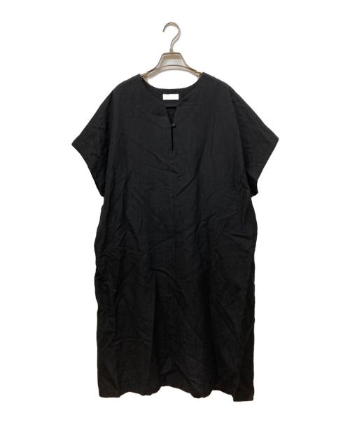 KAGURE（カグレ）kagure (カグレ) ウールリネンカフタンワンピース ブラック サイズ:SIZE Freeの古着・服飾アイテム
