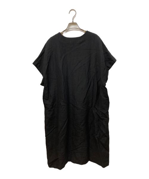 KAGURE（カグレ）kagure (カグレ) ウールリネンカフタンワンピース ブラック サイズ:SIZE Freeの古着・服飾アイテム