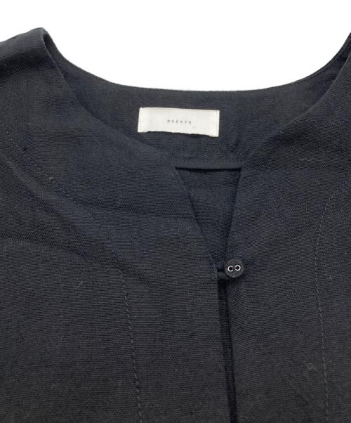 KAGURE（カグレ）kagure (カグレ) ウールリネンカフタンワンピース ブラック サイズ:SIZE Freeの古着・服飾アイテム
