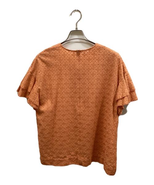 house of lotus（ハウスオブロータス）house of lotus (ハウスオブロータス) コットン レース フリルブラウス オレンジ サイズ:Mの古着・服飾アイテム