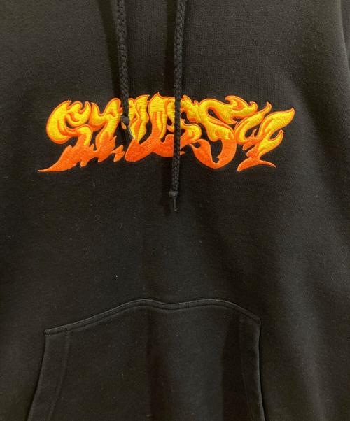 stussy（ステューシー）stussy (ステューシー) FIRE HOODIE プルオーバー ブラック サイズ:	SIZE Lの古着・服飾アイテム