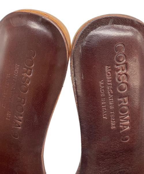 CORSO ROMA 9（コルソローマノーヴェ）CORSO ROMA 9 (コルソローマノーヴェ) フラットサンダル ブラウン サイズ:SIZE 36の古着・服飾アイテム