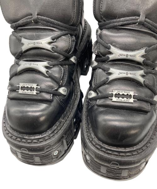 NEWROCK（ニューロック）NEWROCK (ニューロック) レザーアンクルブーツ ブラック サイズ:SIZE 42の古着・服飾アイテム