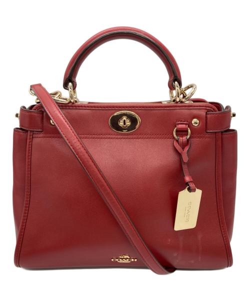 COACH（コーチ）COACH (コーチ) 2WAYバッグ レッドの古着・服飾アイテム