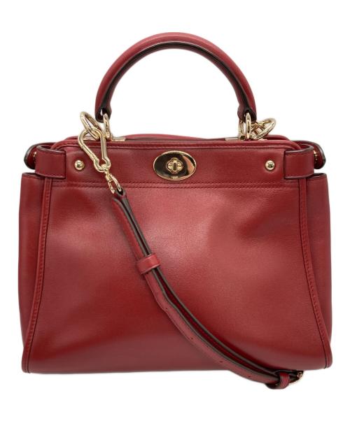 COACH（コーチ）COACH (コーチ) 2WAYバッグ レッドの古着・服飾アイテム
