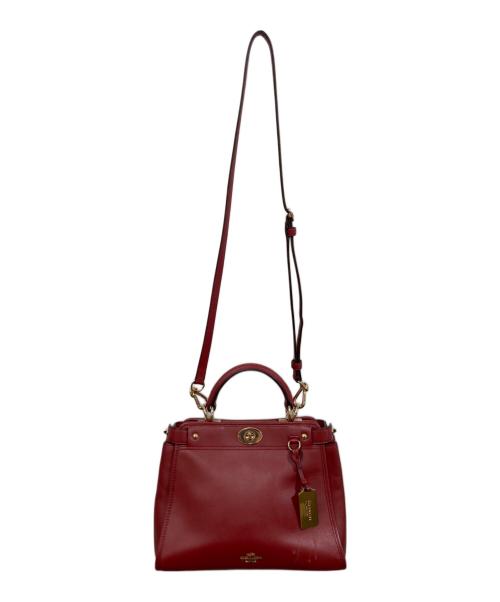 COACH（コーチ）COACH (コーチ) 2WAYバッグ レッドの古着・服飾アイテム