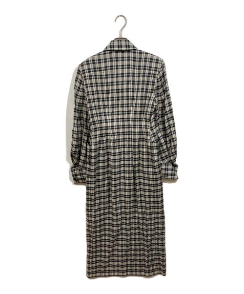 CLANE（クラネ）CLANE (クラネ) UP POCKET CHECK SHIRT ONEPIECE グレー サイズ:SIZE 0の古着・服飾アイテム