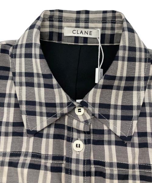 CLANE（クラネ）CLANE (クラネ) UP POCKET CHECK SHIRT ONEPIECE グレー サイズ:SIZE 0の古着・服飾アイテム