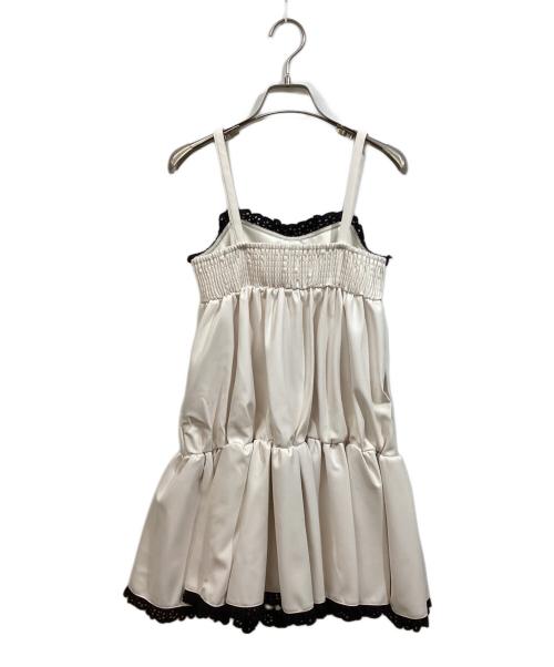 Pain（ペイン）Pain (ペイン) レーステープレザーミニドレス ベージュ サイズ:	SIZE Freeの古着・服飾アイテム