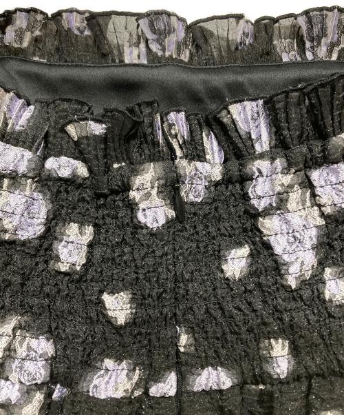 Snidel（スナイデル）Snidel (スナイデル) ブレードリボンジャガードワンピース ブラック×パープル サイズ:1の古着・服飾アイテム