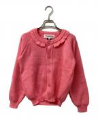 COMME des GARCONS GIRLコムデギャルソンガール）の古着「フリルカラーカーディガン」｜ピンク