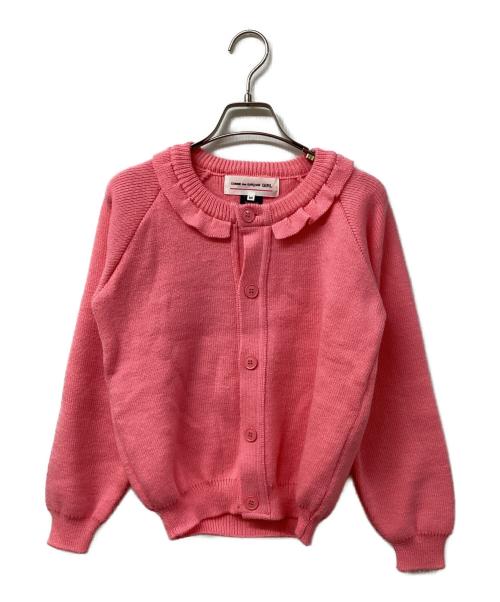 COMME des GARCONS GIRL（コムデギャルソンガール）COMME des GARCONS GIRL (コムデギャルソンガール) フリルカラーカーディガン ピンク サイズ:Mの古着・服飾アイテム