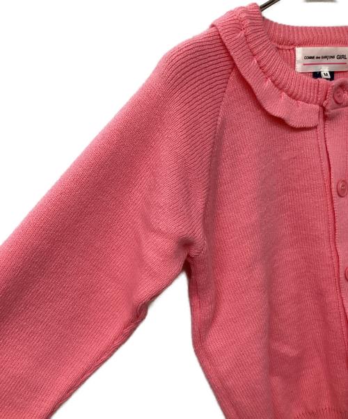 COMME des GARCONS GIRL（コムデギャルソンガール）COMME des GARCONS GIRL (コムデギャルソンガール) フリルカラーカーディガン ピンク サイズ:Mの古着・服飾アイテム
