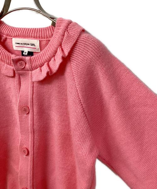 COMME des GARCONS GIRL（コムデギャルソンガール）COMME des GARCONS GIRL (コムデギャルソンガール) フリルカラーカーディガン ピンク サイズ:Mの古着・服飾アイテム