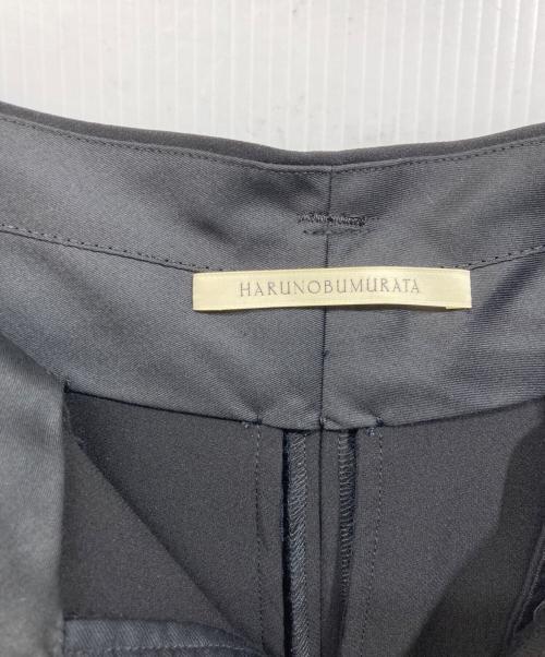 HARUNOBUMURATA（ハルノブ ムラタ）HARUNOBUMURATA (ハルノブ ムラタ) ワイドシルエットシルクトラウザー ブラック サイズ:SIZE 34の古着・服飾アイテム