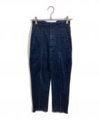 JAPAN DENIMジャパンデニム）の古着「ピンタックワイドストレートデニム」｜インディゴ