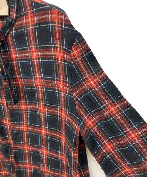 GUCCI（グッチ）GUCCI (グッチ) フランネルシャツ ブラック サイズ:SIZE 48の古着・服飾アイテム