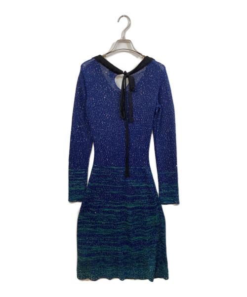 missoni（ミッソーニ）missoni (ミッソーニ) ニットワンピース ネイビー サイズ:40の古着・服飾アイテム