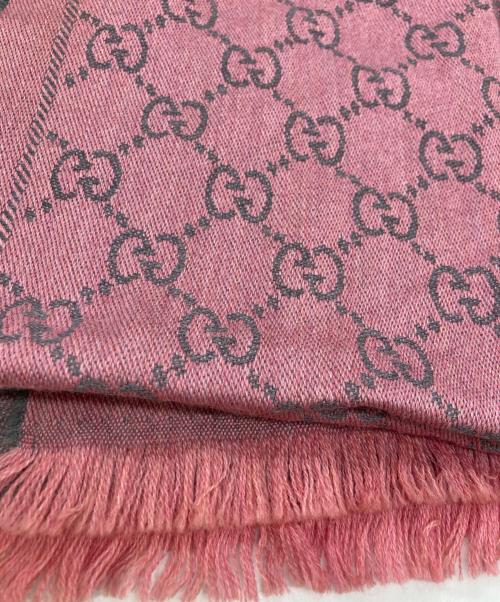 GUCCI（グッチ）GUCCI (グッチ) GG柄ウールマフラー グレーの古着・服飾アイテム