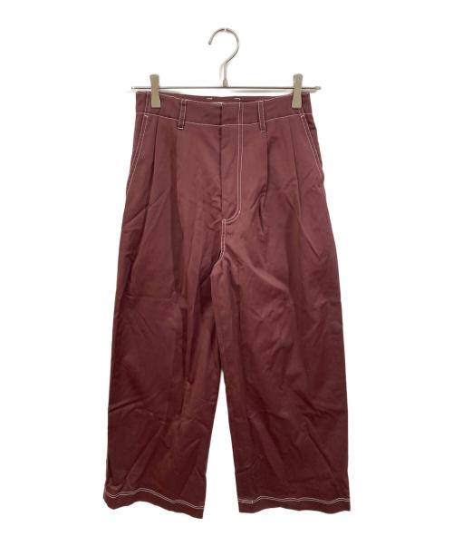 TODAYFUL（トゥデイフル）TODAYFUL (トゥデイフル) Satin Stitch Trousers ブラウン サイズ:	SIZE 38の古着・服飾アイテム