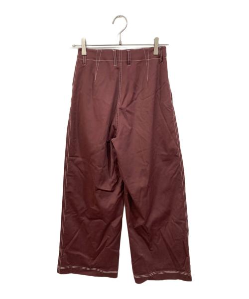 TODAYFUL（トゥデイフル）TODAYFUL (トゥデイフル) Satin Stitch Trousers ブラウン サイズ:	SIZE 38の古着・服飾アイテム