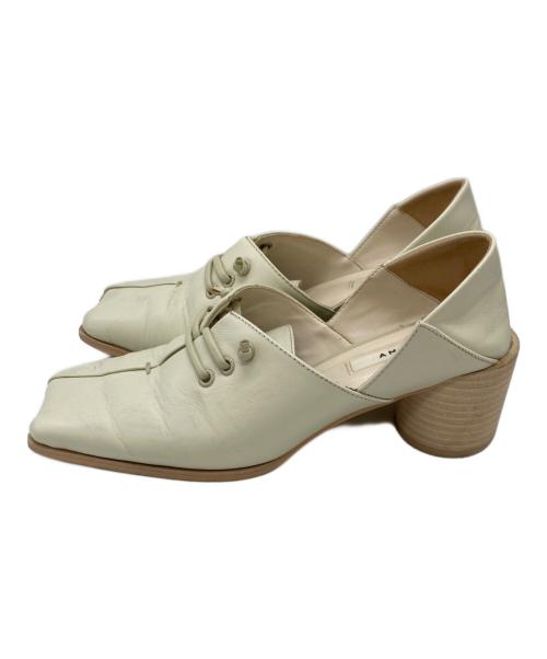 Ameri（アメリ）AMERI (アメリ) UND 2WAY SQUARE LOAFERS ベージュ サイズ:	SIZE Mの古着・服飾アイテム