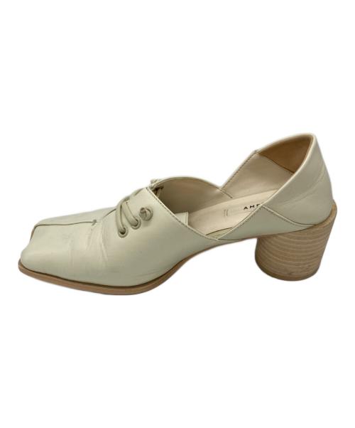 Ameri（アメリ）AMERI (アメリ) UND 2WAY SQUARE LOAFERS ベージュ サイズ:	SIZE Mの古着・服飾アイテム