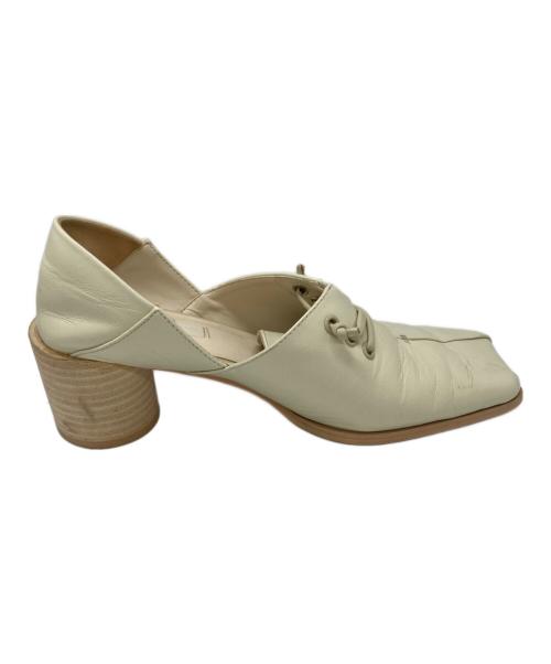 Ameri（アメリ）AMERI (アメリ) UND 2WAY SQUARE LOAFERS ベージュ サイズ:	SIZE Mの古着・服飾アイテム
