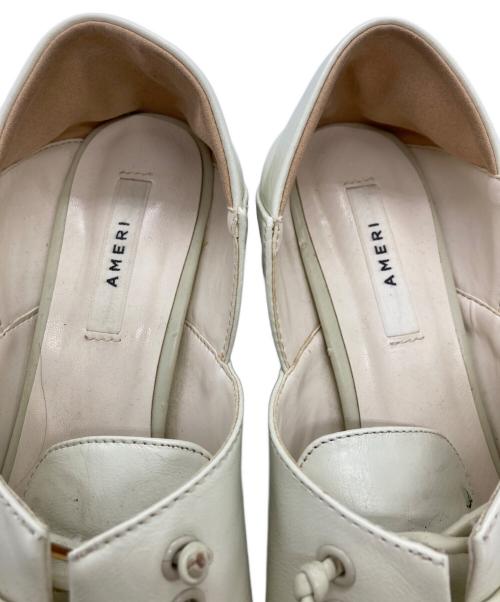 Ameri（アメリ）AMERI (アメリ) UND 2WAY SQUARE LOAFERS ベージュ サイズ:	SIZE Mの古着・服飾アイテム