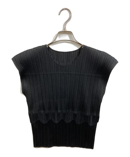 PLEATS PLEASE（プリーツプリーズ）PLEATS PLEASE (プリーツプリーズ) プリーツブラウス ブラック サイズ:SIZE 3の古着・服飾アイテム