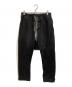 RICK OWENS（リックオウエンス）の古着「DRAWSTRING LONG PANTS」｜ブラック