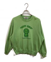 A BATHING APE（アベイシングエイプ）の古着「BABY MILO スウェット」｜グリーン