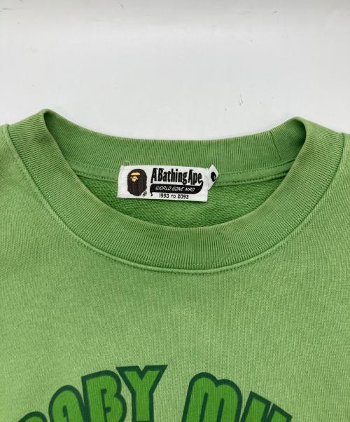A BATHING APE（アベイシングエイプ）A BATHING APE (アベイシングエイプ) BABY MILO スウェット グリーン サイズ:	SIZE Sの古着・服飾アイテム