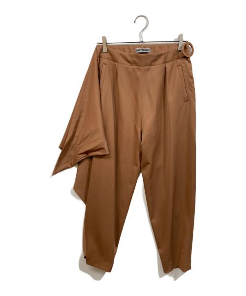 ISSEY MIYAKE（イッセイミヤケ）ISSEY MIYAKE (イッセイミヤケ) アシンメトリーラップパンツ ブラウン サイズ:1の古着・服飾アイテム