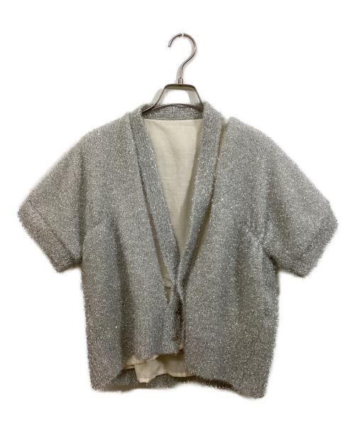 LIMI feu（リミフゥ）LIMI feu (リミフゥ) レイヤード 半袖カーディガン シルバー サイズ:SIZE Sの古着・服飾アイテム