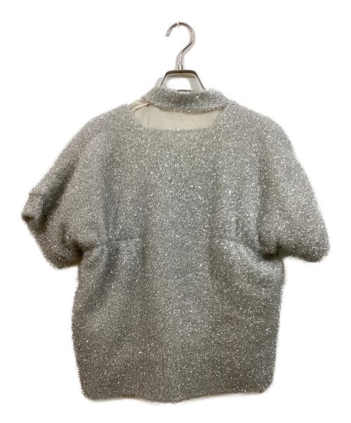 LIMI feu（リミフゥ）LIMI feu (リミフゥ) レイヤード 半袖カーディガン シルバー サイズ:SIZE Sの古着・服飾アイテム