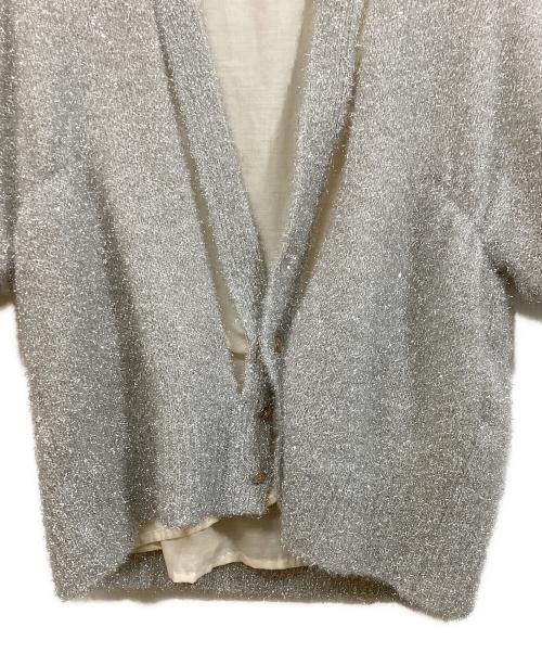 LIMI feu（リミフゥ）LIMI feu (リミフゥ) レイヤード 半袖カーディガン シルバー サイズ:SIZE Sの古着・服飾アイテム