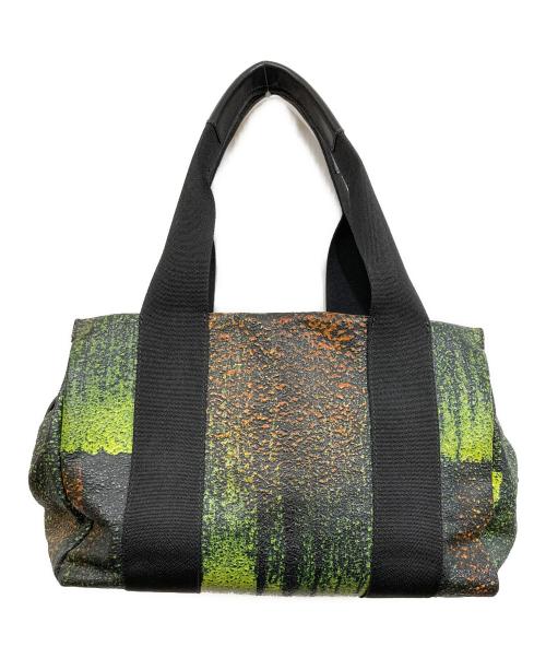 Vivienne Westwood（ヴィヴィアンウエストウッド）Vivienne Westwood (ヴィヴィアンウエストウッド) ハンドバッグ ブラック×グリーンの古着・服飾アイテム