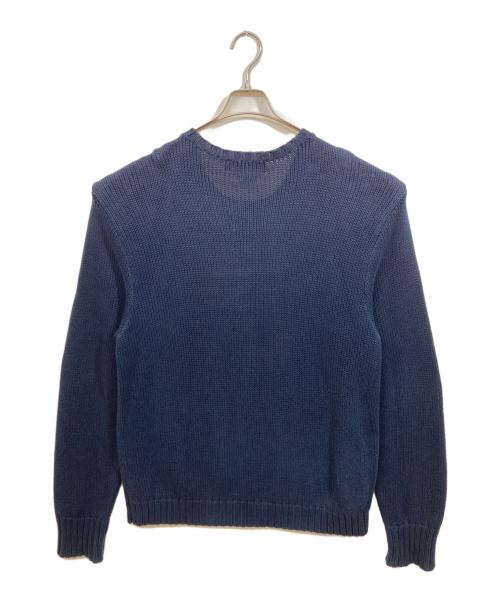 POLO RALPH LAUREN（ポロ・ラルフローレン）POLO RALPH LAUREN (ポロ・ラルフローレン) 星条旗コットンニット ネイビー サイズ:SIZE XLの古着・服飾アイテム